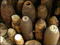 Unearthed Mustard Gas Bombs circa World War II