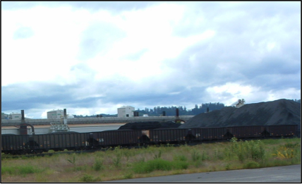Train unloading coal at Millennium terminal in June 2011